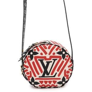 LOUIS VUITTON Black / White / Red Monogram Shoulder Bag
